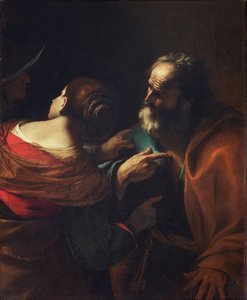 Fornægtelsen af Sankt Peter, ca 1637-1640. af Mattia Preti