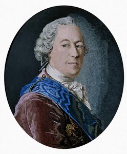 Portræt af grev Mikhail Illarionovich Vorontsov 1714-1767, 1755 af Matvey Vasilyevich Vasilyev