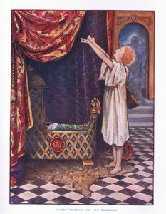 Døden forsvandt og livet forblev, illustration fra Lady And Fairy Tales, 1914
