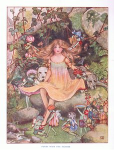 Stedmoderblomst med feerne, illustration fra Lady Anns Fairy Tales, 1914