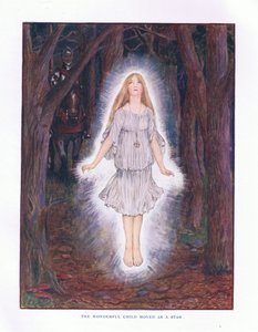 Det vidunderlige barn bevægede sig som en stjerne, illustration fra Lady And Fairy Tales, 1914