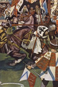 Illustration til Ivanhoe af Sir Walter Scott (farvelitografi) af Maurice (after) Greiffenhagen