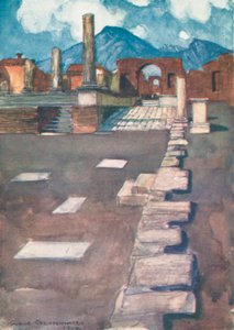 Forum, Pompeji (farvelitografi) af Maurice (after) Greiffenhagen