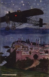 Besøg i Bagdad: The Journey (farve litho) af Maurice (after) Greiffenhagen