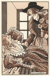 Illustration til Scenes de la Vie de Boheme af Henri Murger (litho) af Maurice Berty