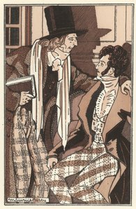 Illustration til Scenes de la Vie de Boheme af Henri Murger (litho) af Maurice Berty