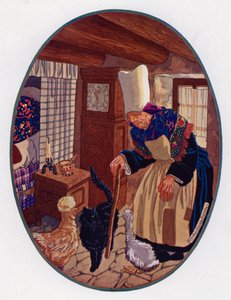 Den grimme ælling (farve litho) af Maurice Berty