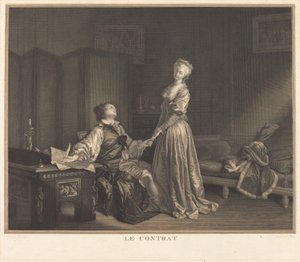 Kontrakten af Maurice Blot after Jean Honoré Fragonard