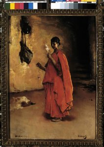 Spinneren (Biskra). Algeriet (olie på lærred)