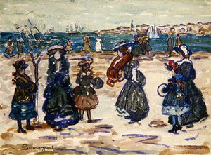 På tværs af havnen, Salem (akvarel og gouache over grafit på papir) af Maurice Brazil Prendergast