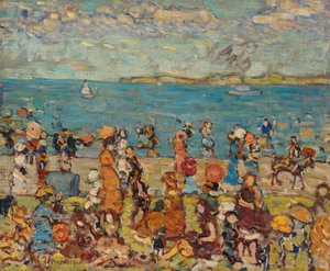 Strandscene af Maurice Brazil Prendergast