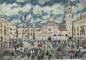 Campo Santa Maria Formosa, Venedig, ca. 1898 af Maurice Brazil Prendergast