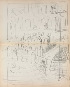 Italiensk skitsebog: Bro St. Margarita side 67 & 68, 1898-1899. af Maurice Brazil Prendergast