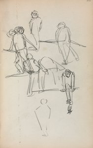 Italiensk skitsebog: Figurer side 200, 1898-1899. af Maurice Brazil Prendergast