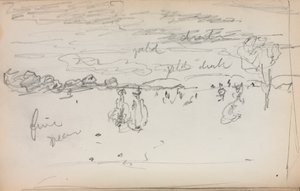 Italiensk skitsebog: Landskab side 57, 1898-1899. af Maurice Brazil Prendergast