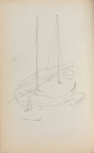 Italiensk skitsebog: Sejlbåd side 60, 1898-1899. af Maurice Brazil Prendergast