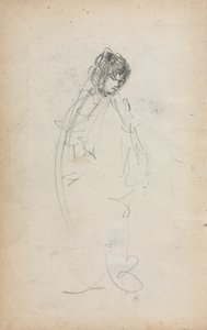 Italiensk skitsebog: Stående kvinde side 1, 1898-1899. af Maurice Brazil Prendergast