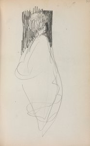 Italiensk skitsebog: Stående kvinde side 50, 1898-1899. af Maurice Brazil Prendergast