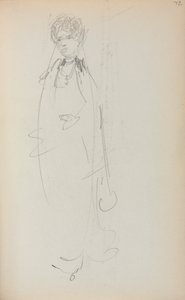 Italiensk skitsebog: Stående kvinde side 72, 1898-1899. af Maurice Brazil Prendergast