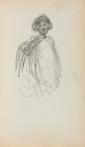 Italiensk skitsebog: Kvinde, taljelængde side 217, 1898-1899. af Maurice Brazil Prendergast
