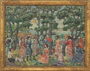 Landskab med figurer, 1921 af Maurice Brazil Prendergast