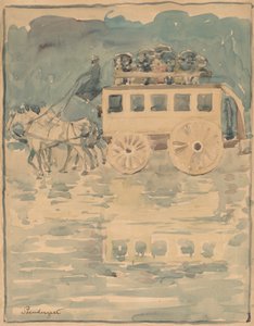 Parisisk Omnibus, 18931894. af Maurice Brazil Prendergast