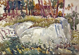 Rocks, Maine, ca. 1913-1915. af Maurice Brazil Prendergast