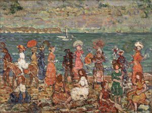 Seashore, ca. 1913 (olie på lærred) af Maurice Brazil Prendergast