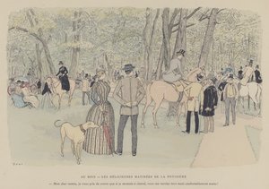 Illustration til Paris Brillant (farve litho) af Maurice Charles Mathieu Bonvoisin
