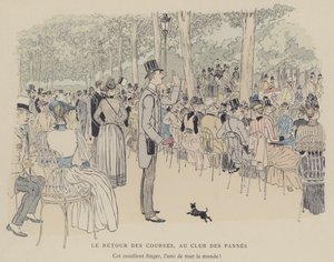 Illustration til Paris Brillant (farve litho) af Maurice Charles Mathieu Bonvoisin