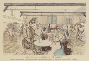 Illustration til Paris Brillant (farve litho) af Maurice Charles Mathieu Bonvoisin