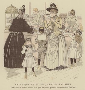 Illustration til Paris Brillant (farve litografi) af Maurice Charles Mathieu Bonvoisin