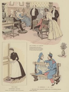 Illustration til Paris Brillant (farve litho) af Maurice Charles Mathieu Bonvoisin
