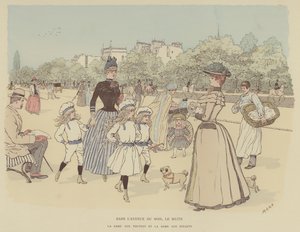 Illustration til Paris Brillant (farve litho) af Maurice Charles Mathieu Bonvoisin