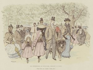 Illustration til La Vie De Londres af Mars af Maurice Charles Mathieu Bonvoisin