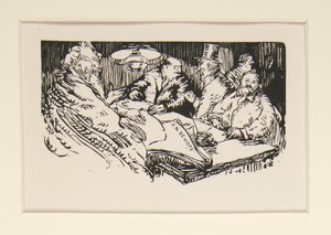 Gadesælgerne i La Pensee, illustration, s. 47 af Maurice Delcourt