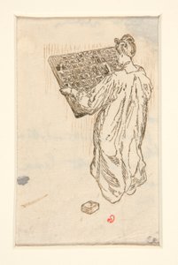 Gadesælgerne i La Pensee, illustration, s. 57 (reduceret version) af Maurice Delcourt