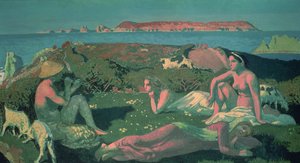 Et havlandskab i grønne toner af Maurice Denis