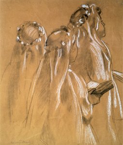 Piger med guirlanderne, 1905-1906. af Maurice Denis