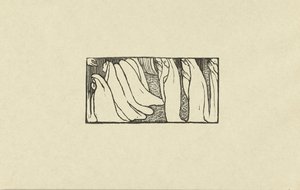 Illustration ved gedicht uit dichtbundel Sagesse van Paul Verlaine Prøve af graveret træ til visdom The Trial (serietitel) af Maurice Denis