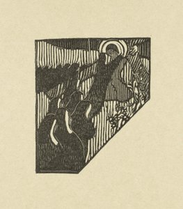 Illustration, der forestiller Kristus og nonner, der bærer korset med et digt i digtsamlingen Sagesse af Paul Verlaine Deux nouveau bois pour Sagess de Paul Verlaine L