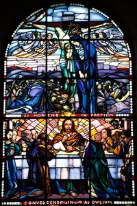 Maurice Denis museum, Saint Germain en Laye, Frankrig, Saint Louis kapel (1919-1930) (farvet glas) af Maurice Denis