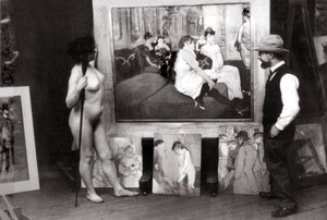 Henri de Toulouse-Lautrec i sit atelier af Maurice Guibert
