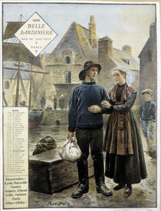 Bretonske fiskeres afgang til Newfoundland - butikskalender” La Belle Jardinière””