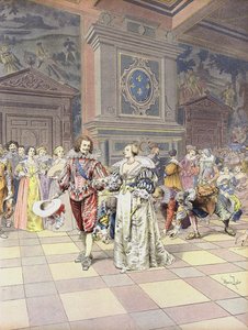 George Villiers, 1. hertug af Buckingham ved hoffet i Frankrig af Maurice Leloir