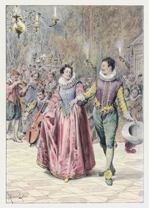 Illustration til Gil Blas (farve litho) af Maurice Leloir