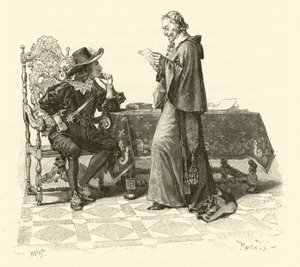 Illustration til De tre musketerer (gravering) af Maurice Leloir