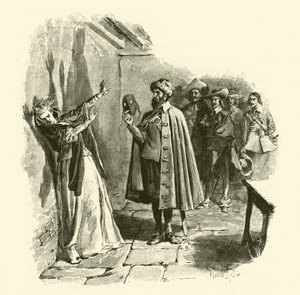 Illustration til De tre musketerer (gravering) af Maurice Leloir