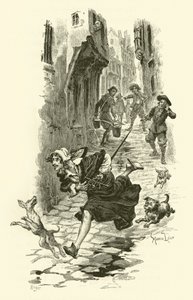 Illustration til De tre musketerer (gravering) af Maurice Leloir