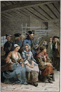La Chaine - i "Historien om Manon Lescaut og Chevalier Des Grieux" af Abbe Prevost (1697-1763), fransk forfatter. Stik efter tegninger af Maurice Leloir (1885). af Maurice Leloir